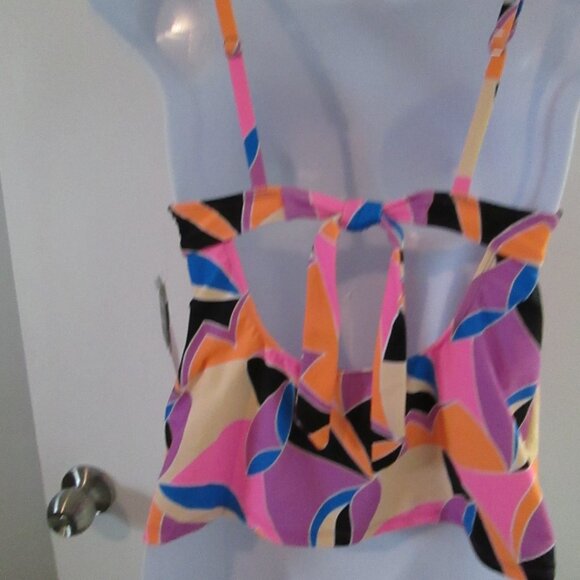 Salt + Cove Kaleidoscope Push-Up Tankini Swim Top NWT Sz S - Picture 7 of 7